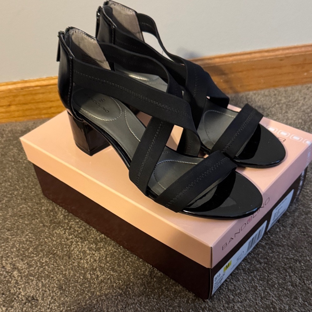 Bandolino Black Strappy Heels